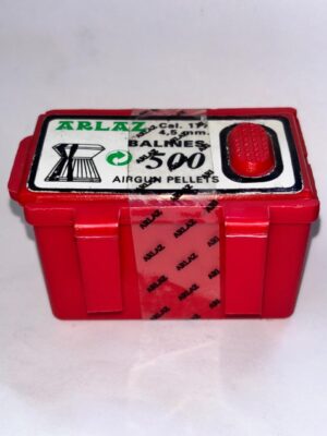 BALINES MARCA ARLAZ, 500 UNDS, CAL 4.5MM CAJA PARA CINTURON, TIRO DEPORTIVO