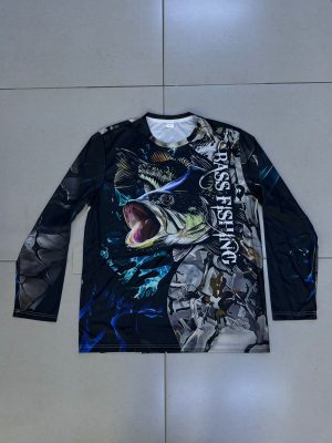 POLO MANGA LARGA PARA PESCA CON ESTAMPADO TALLA XL