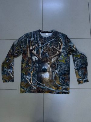 POLO MANGA LARGA PARA CAZA CON ESTAMPADO TALLA XXL